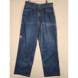 State Property Mens Baggy Hip Hop Jeans Blue Denim 36x32 (Actual Size 34x32) Y2K